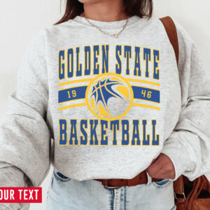 Vintage Golden State Crewneck Sweatshirt Gift for Warriors Fans