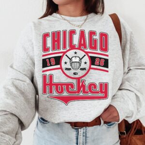 Vintage Chicago Hockey Unisex Sweatshirt Gift for Blackhawks Fans